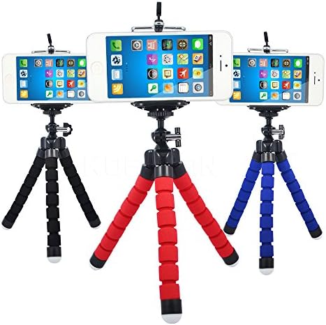 Tehner(TM) Car Phone Holder mini Flexible Octopus Tripod Bracket Selfie Stand Mount Monopod for iPhone Samsung LG phone and Camera[ Black ]
