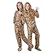 Footed Pajamas - Family Matching Cheetah Print Hoodie One Piece for Boys, Girls, Men, Women and Pets - Kids - Small (Fits 4'2-4'5