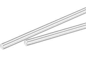 MECCANIXITY Round Solid Aluminum Rod 4mm Diameter 300mm Length Lathe Bar Stock for DIY Craft Pack of 2