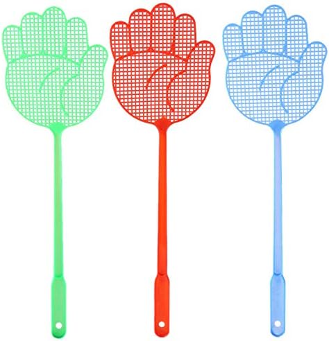 NinjaClean Fly Swatter Manual Swat Pest Control- No Chemicals & 100% Eco Friendly (Assorted Colour) Pack of 4
