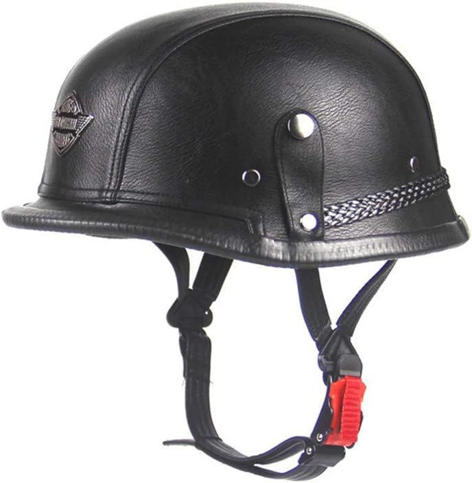 JIE KE Motorrad Harley Helm Kreuzfahrt Retro Helm Deutsch Stahlhelm