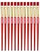 Royal Brush Big Kids Choice Flat Synthetic Hair Soft Rubber Grip Handle Paint Brush, Size 12, Pack of 12