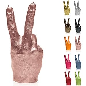 Candellana Hand Peace Kerze – Hand Figur – Coole Deko – Gothic Deko – Grunge Deko Kerze – Heavy Metal Deko – Grunge Room…