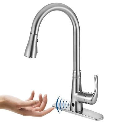 Boharers Kitchen Grifo de cocina con sensor de movimiento abatible