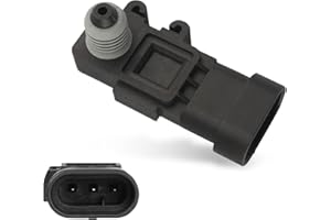 dawfall Pack-1 Car Fuel Tank Pressure Sensor, Vapor Vent Port Tank Pressure Sensor, Replacement OEM #16238399, 9377680, 09377680, 16196060 Accessories, Compatible with Delphi Third Generation (Black)