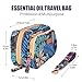evoon Essential Oils Bag, Durable Canvas Portable Carrying Cases, for Essential Oils Accessories Double-Layer Storage Travel Bag Holds 12 Bottles (Blue)