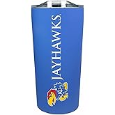 Campus Colors NCAA Stainless Steel Tumbler perfect for Gameday - 18 oz - Double Walled - Keeps Drinks Perfectly Insulated (Kansas Jayhawks - Royal)