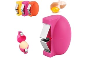 Egg Shell Opener,Stainless Steel Egg Cracker Tool,Easy EggCracker Tool for Raw Eggs,Multifunctional Eggs Separator for Raw an