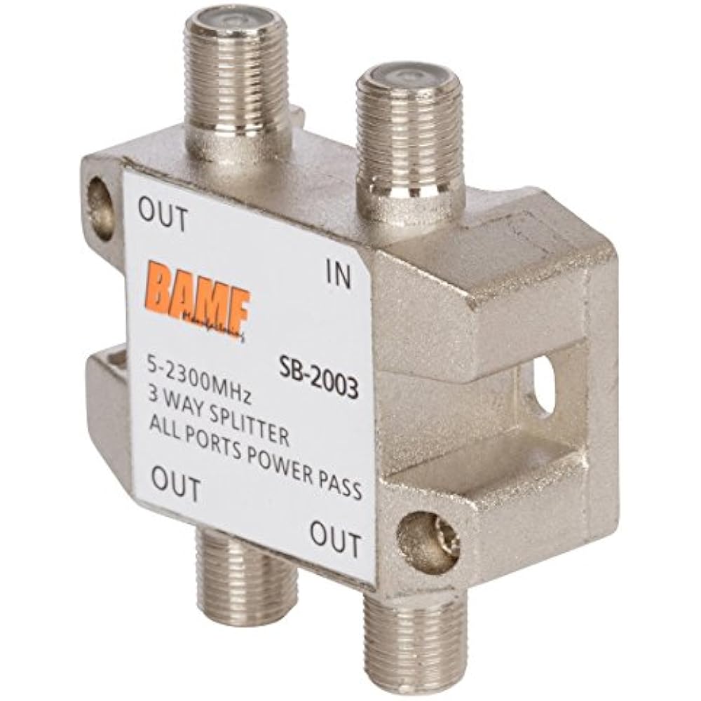 BAMF Splitters 3Way Coax Cable BiDirectional MoCA 52300MHz