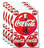 5 Sheets of Vinyl Precut Coca Cola Stickers Decals