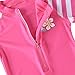 TFJH E Toddler Girls 1pcs Swimsuit Children UPF 50+ Bathing Suit Bodysuit, Pink Stripe 12A