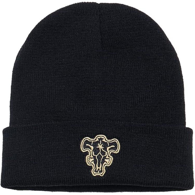 未使用品＊VAULTROOM KNIT HAT / BL LoliMiss Anime Black Bull Embroidery Knit Beanie Hat (Black) at