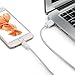 OKCS Lightning Charger Textile Cable USB Data 1 Meter for Apple iPhone SE, 6s, 6s Plus, 6, 6 Plus, 5, 5s, 5c, iPad 4, Mini, Air, iPad Pro, iPod - iOS 9 - in white