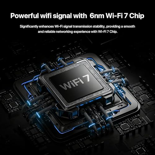Tenda BE5100 Dual Band WiFi 7 Router (RE6L Pro) – 1x2.5G + 3x1G Ports, Easy Setup, Security Protect, Parental Control, Access Point Mode, Vertical Design, MLO, VPN, NFC