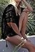 INFINILLA Women's Swimsuit Cover Up Summer Crochet Bathing Suit Swimwear Bikini Beach Coverup Dress, Black
