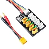 XT60 Parallel Charging Board for 3S 4S LiPo Batteries XT60 Connector with XT60 to Banana Connecting Cable