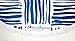 Bonita Beach Collection Round 'Roundie' Beach Towel Thick Terry Cotton with Fringe Tassels - Various Designs & Colors (The Hamptons Cabana (Blue Stripe))