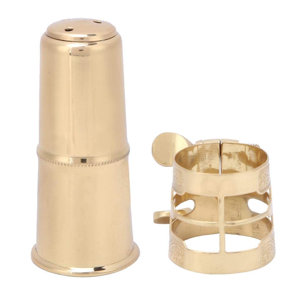 Bnineteenteam Alto Saxophone Mouthpiece Cap Ligature, Brass, Golden, E♭, Saxophone Accessory