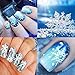 Xisniry MAKTMOI 6 Colors Snowflake Glitter Nail Sequins - 3D Nail Art Flakes Colorful Confetti Christmas Glitter Sticker Decals Manicure Nail Art Design Makeup DIY Decoration