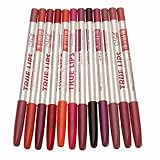 Vi.yo 12 Pieces lip Liner Pencil Waterproof Beauty Durable Long-lasting Lip Gloss Make-up Tools