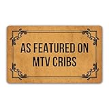 DoubleJun Funny Doormat As Featured On MTV Cribs Entrance Mat Floor Rug Indoor/Outdoor/Front Door Mats Home Decor Machine Washable Rubber Non Slip Backing 29.5