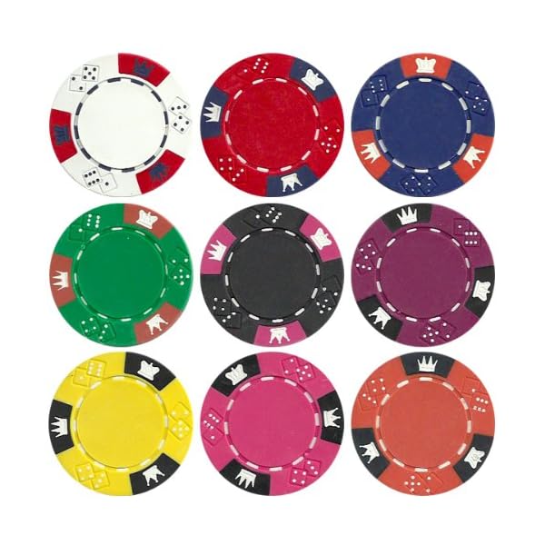 Brybelly 1000Count Crown and Dice Poker Chip Set in Rolling Aluminum