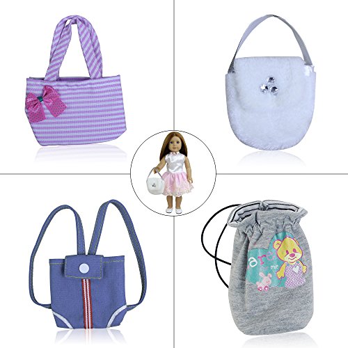 ZITA ELEMENT Doll Fashion Handbag Set of 4 for 18 inch American Girl Doll Clothes- Mix Style