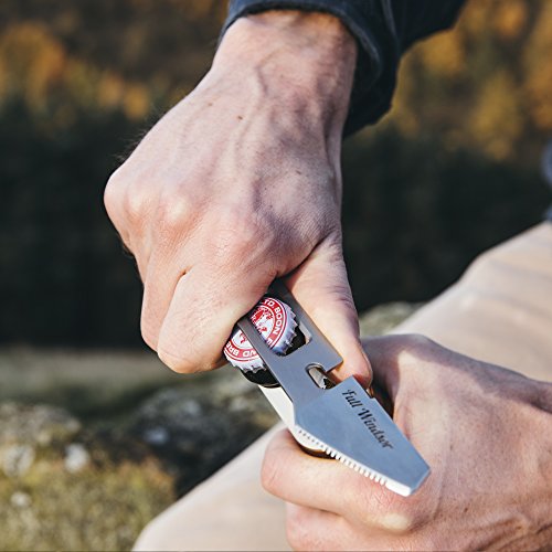 Full Windsor The Muncher Titanium Multi Utensil 10 Function Lightweight Multi Purpose Tool Includes Spork, Knife, Fire Starter, Bottle Opener. Multitool for Camping, Travel, Backpacking Gear.