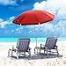 SONGMICS 7 Feet Fiberglass Beach Umbrella, Heavy Duty Outdoor Sports Umbrella, Sun Shade with Tilt Mechanism, Carry Bag - for Beach, Gardens, Balcony and Patio Red UGPU07RD