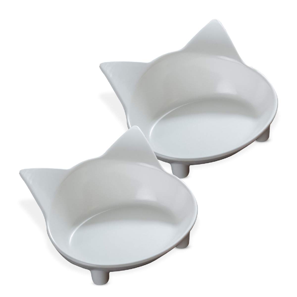 PETCUTE Cat Bowls Cat Food Bowls Non Skid shallow Pet Feeding Bowl for Cats and Small Dogs Set of 2