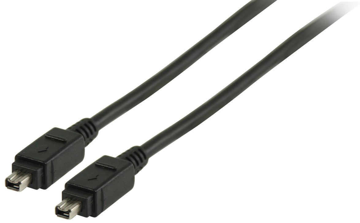Valueline Nedis 2m FireWire 4 Pin to 4 Pin Cable - Black