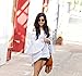 SheIn Women's Off The Shoulder Bell Sleeve Striped Blouse - A&White Medium