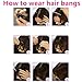 HIKYUU Human Hair Bangs Clip on Real Hair Light Brown with Temples Bangs Extensions Human Hair Natural Clip