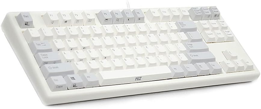 NiZ Electrostatic EC87-S Capacitive Keyboard Programmable Multi-media 87 Keys With PBT Keycaps Capacitive Switches for Laptop Desktop, Silent Low Damping Full Anti-ghosting Gaming Keyboard, US Layout