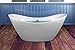 Freestanding Bathtub – 59 Inch Black Acrylic Bathtub – Modern Stand Alone Tub