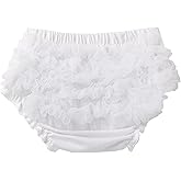 DOOVID Baby Bloomers Diaper Covers for Girls Ruffle Bloomers for Infant Girls Newborn Shorts Underwear