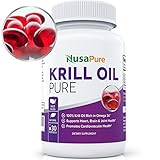 Pure Krill Oil: Omega 3 Fish Oil : Highest Potency of EPA DHA Sourced from Antarctica: 30 SoftGels from NusaPure