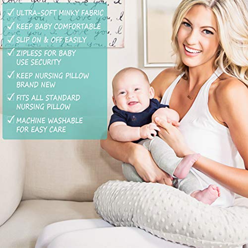 2 Breastfeeding+Slipcover+Washable+Breathable+Pack+Grey