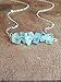 Raw Light Blue Dainty Aquamarine Necklace 16 Inch Sterling Silver Chain March Birthstone Jewelry