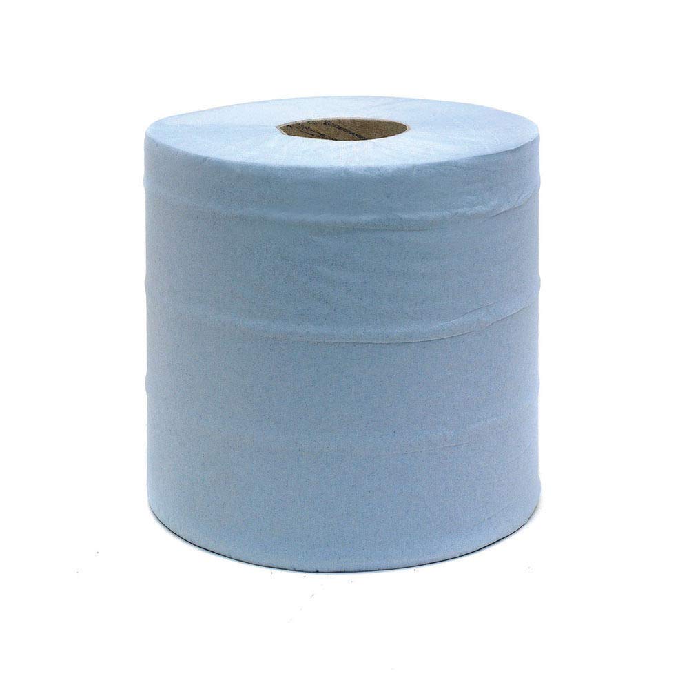 WHITEBOX WX43931CBL150S Centrefeed Roll, 2 Ply, 150 m, Blue (Pack of 6)