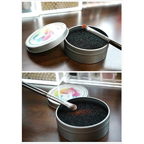 Zelicacy 2 in1 Makeup Brush Color Switch & Removal Sponge Kit | One More Refill Dry Sponge | Instantly Switch and Remove Color from Your Eye Shadow or Blush Brushes?Deer Horn Pattern Case Beauty & Personal Care, Tools & Accessories, Makeup Brushes & Tools, Brush Cleaners