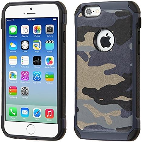 iPhone 6+ & 6S Plus Case, Hunter Tree Camo HD [Dual Layer Defender] Impact & Shock Resistant Hybrid Drop Proof Real Cover [2 in 1 Camouflage] for Apple iPhone 6 Plus & 6S+ by VANGUARD CASES (Navy)