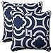 Pillow Perfect Trellis Indoor/Outdoor Accent Throw Pillow Plush Fill, Weather, and Fade Resistant, Large - 18.5