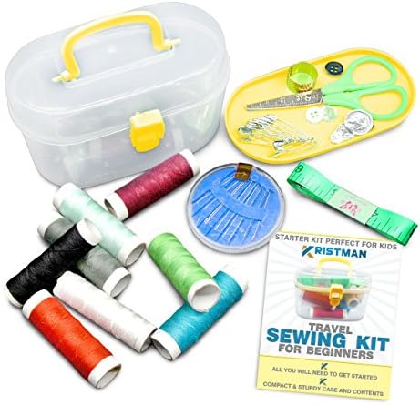 Kristman Beginners Travel Sewing Kit with Portable Case Has All the Supplies You Need