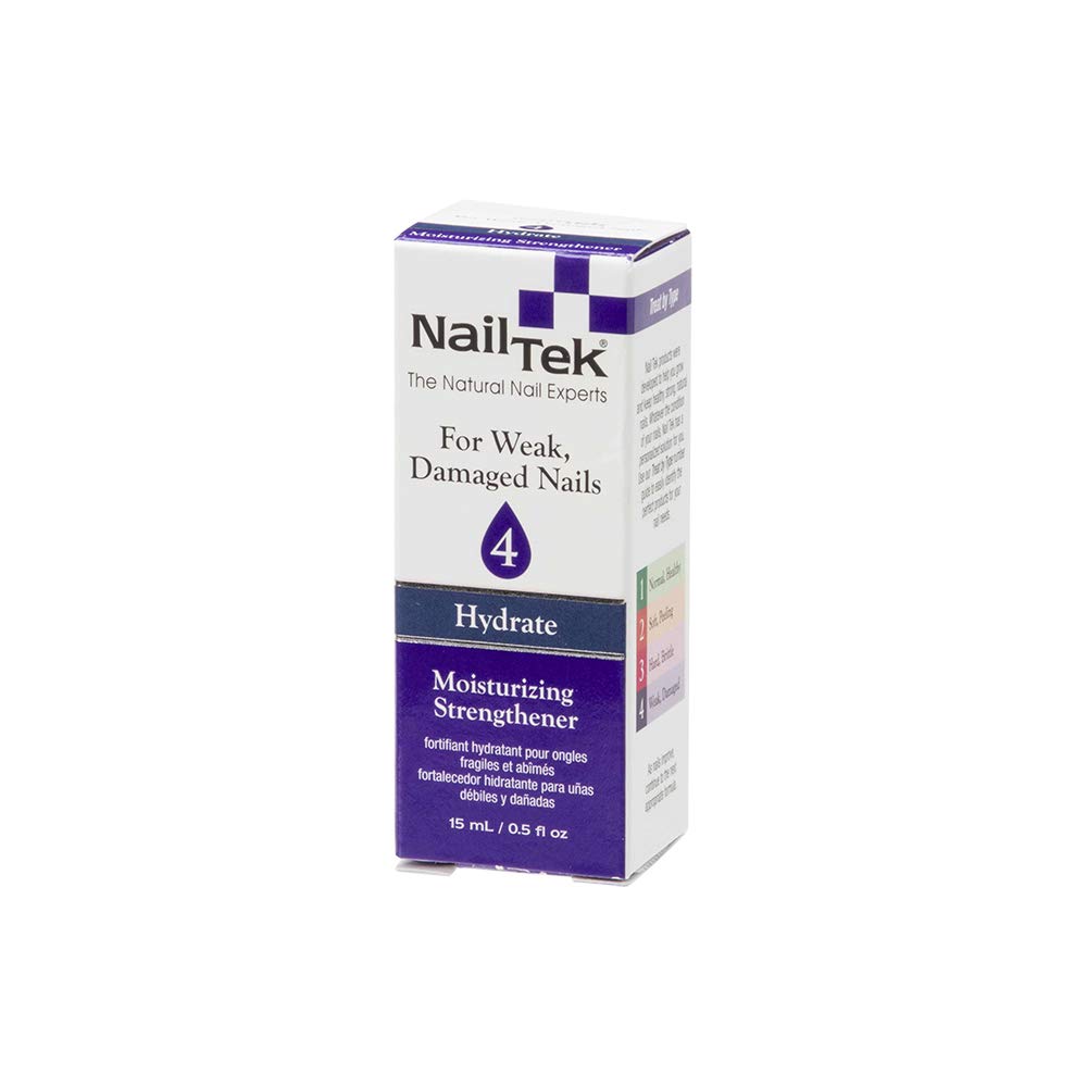Nail Tek Hydrate 2, Moisturizing Strengthener for Soft and Peeling Nails, 0.5 oz, 2-Pack : Beauty