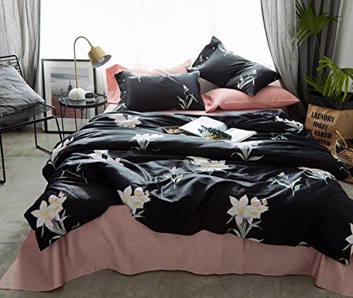 Jieshiling 3PC 600 Thread Count Egyptian Cotton High Quality Duvet Cover King (King Dawn)