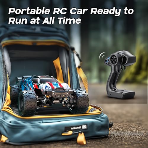 RC Cars 1:18 Entry-Level RC Car for Adults & Boys, All-Metal drivetrain 4x4 Off-Road RC Racing Truck High Speed 40 km/h, with 2 Rechargeable 1200 mAh Batteries,Fast Remote Control Car for Adults