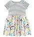 Edenpure Girl's Cute Casual Cotton Short-Sleeved Striped School Uniform Summer T-shirt Dress