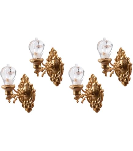 CRILSTYLEO 5 Pièces Applique Murale de Maison de poupée poupées Miniatures éclairage Miniature DIY Appliques pour Enfants appliqué Mural intérieur décor de Disposition de Table de Sable Abdos CRILSTYLEO 5 Pièces Applique Murale de Maison de poupée poupées Miniatures éclairage Miniature DIY Appliques pour Enfants appliqué Mural intérieur décor de Disposition de Table de Sable Abdos
