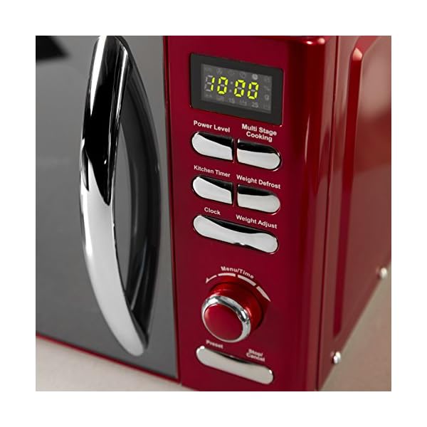 Tower T24019R Infinity Digital Solo Microwave with 6 Power Levels, 8 Auto Cook Options, 60 Minute Timer, Defrost…